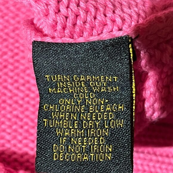 Lauren Ralph Lauren Collared Pink Knit Sweater with Gold Clasp Closure NWOT - Picture 12 of 13
